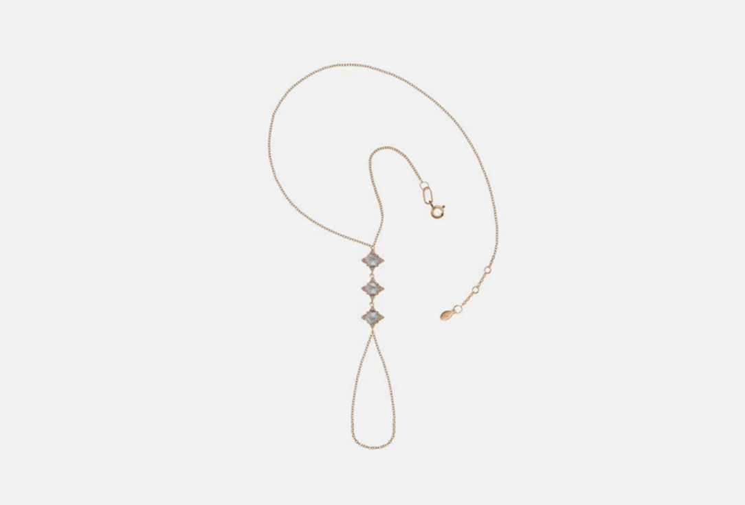 

браслет серебряный MOONKA, Слейв-браслет с аквамарином 1 шт