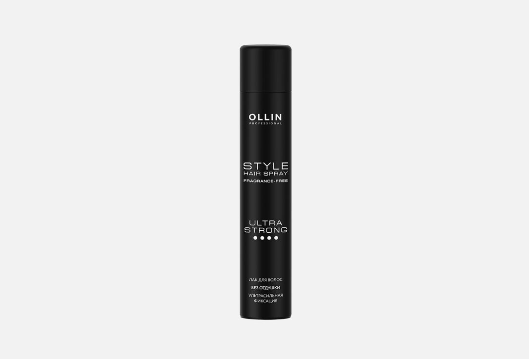 Лак для волос ультрасильной фиксации OLLIN PROFESSIONAL Without fragrance 400 мл