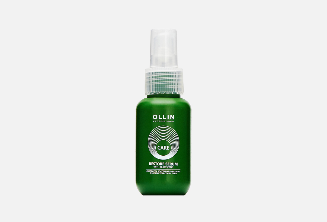 Восстанавливающая сыворотка для волос Ollin Professional RESTORE SERUM WITH FLAX SEEDS 