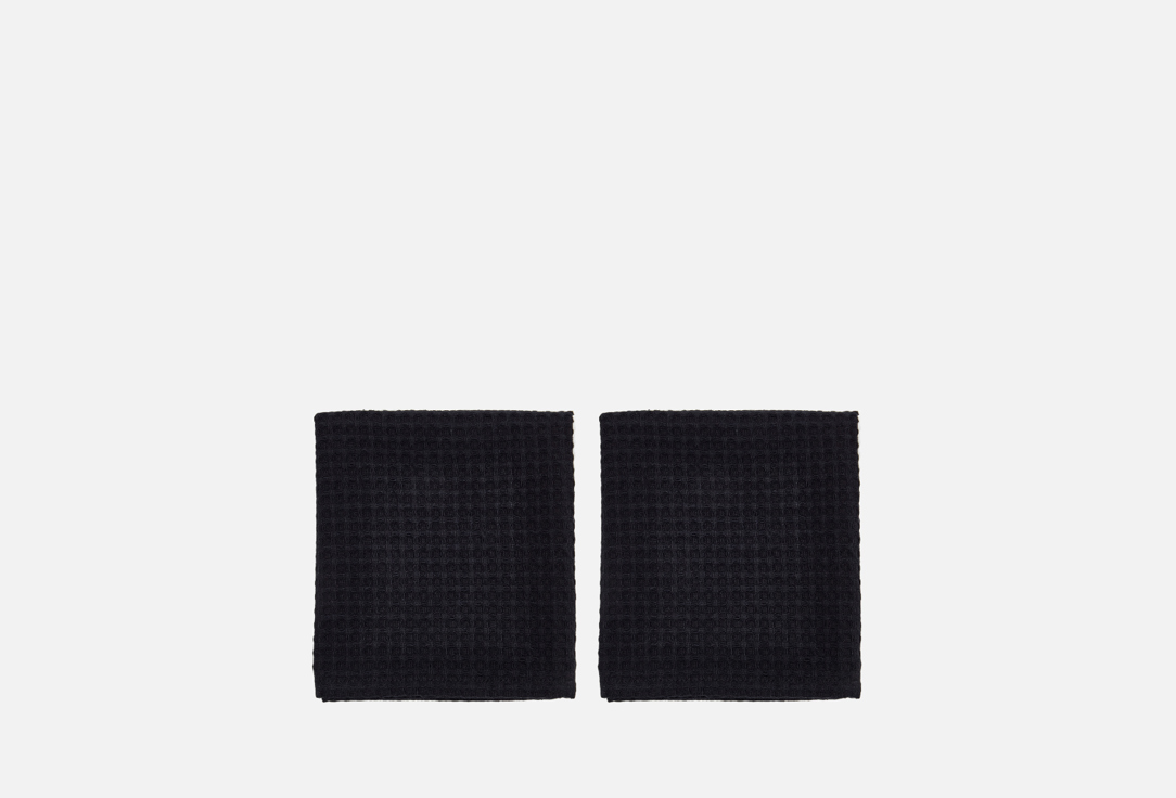 

Кухонные полотенца ФРУКТОВКА.РФ, Черный, Waffle black, 33х60 2 шт