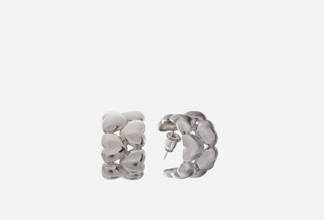 

Серьги LE CHER, С сердечками silver 2 шт