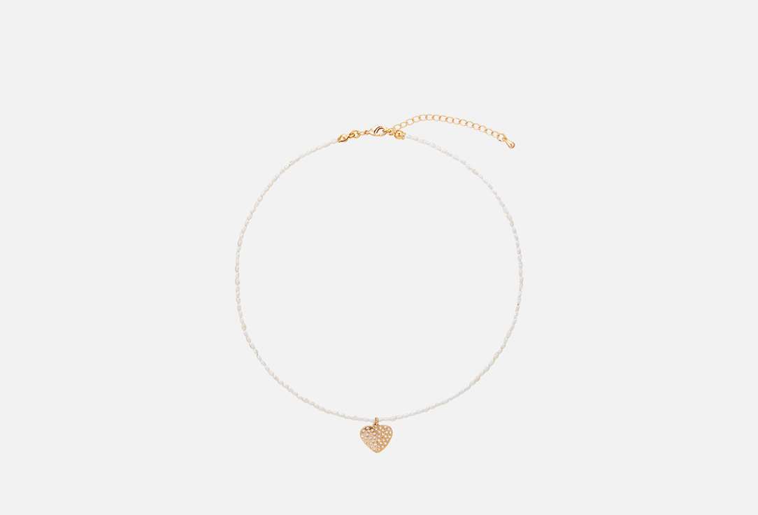 Ожерелье Le CHER из жемчуга с подвеской heart 