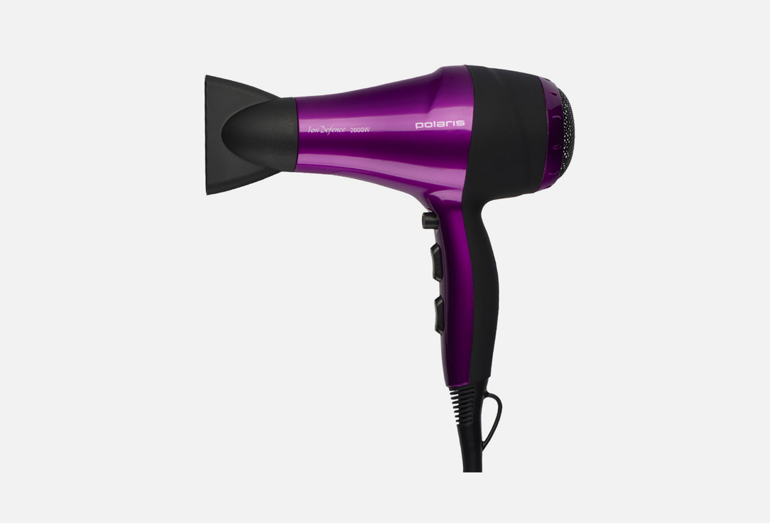Фен POLARIS PHD 2077i Purple and black 1 шт фен фен для волос polaris phd 1800вт 6 режимов ионизация черный