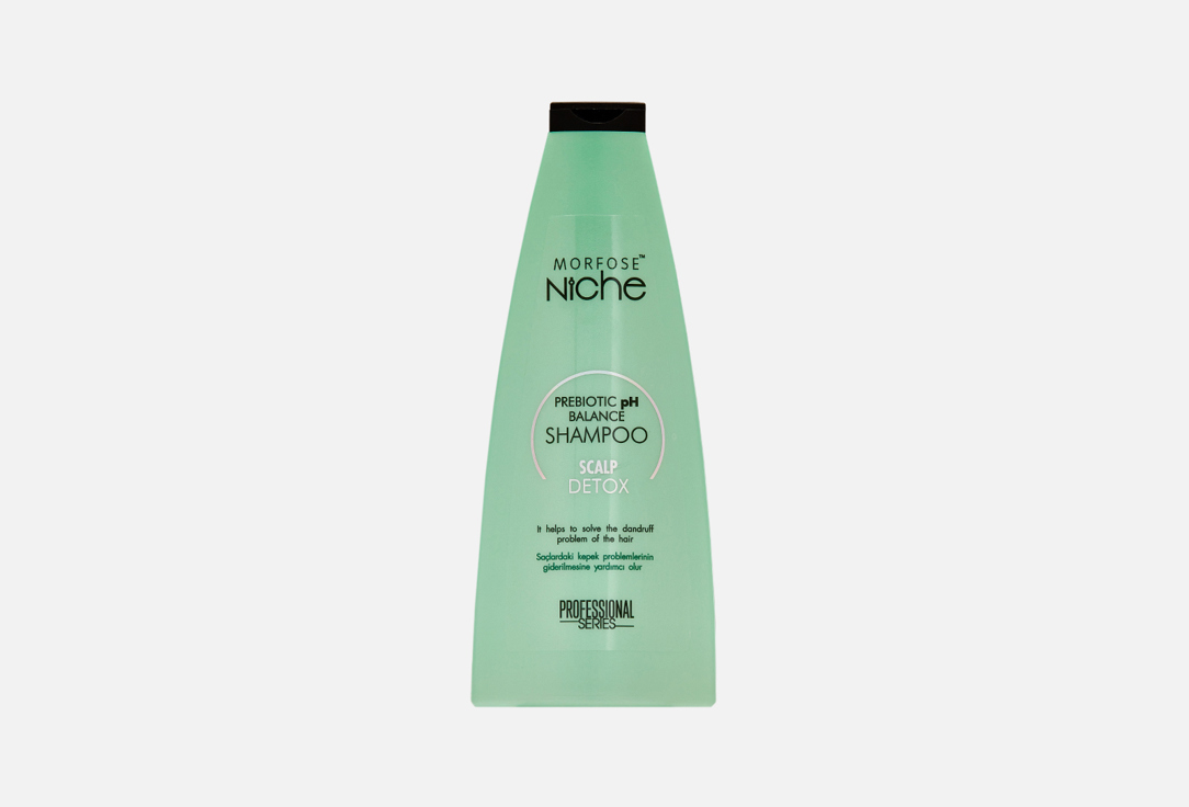 Шампунь для волос MORFOSE NICHE PREBIOTIC pH BALANCE SHAMPOO SCALP DETOX 400 мл шампунь для деликатного очищения шаг 1 h detox purifying shampoo 1000 мл