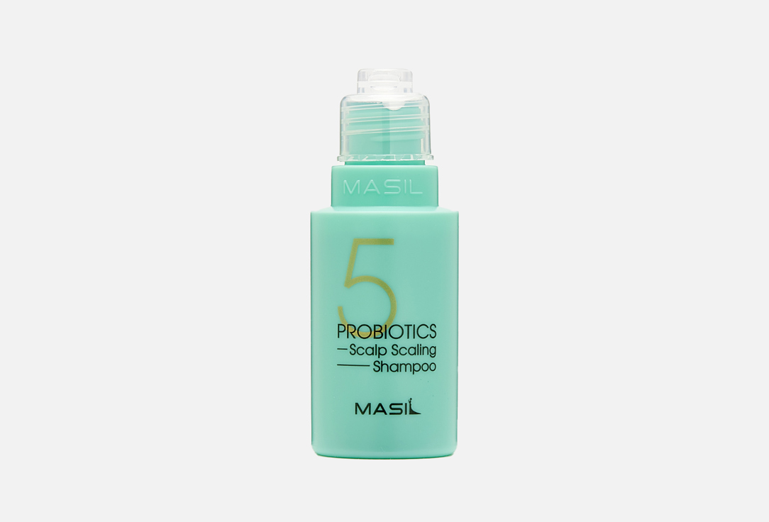 Шампунь для жирной кожи головы MASIL 5 Probiotics Scalp Scaling Shampoo 50 мл masil шампунь для волос и кожи головы глубокоочищающий 5 probiotics scalp scaling shampoo 8 мл 3 шт