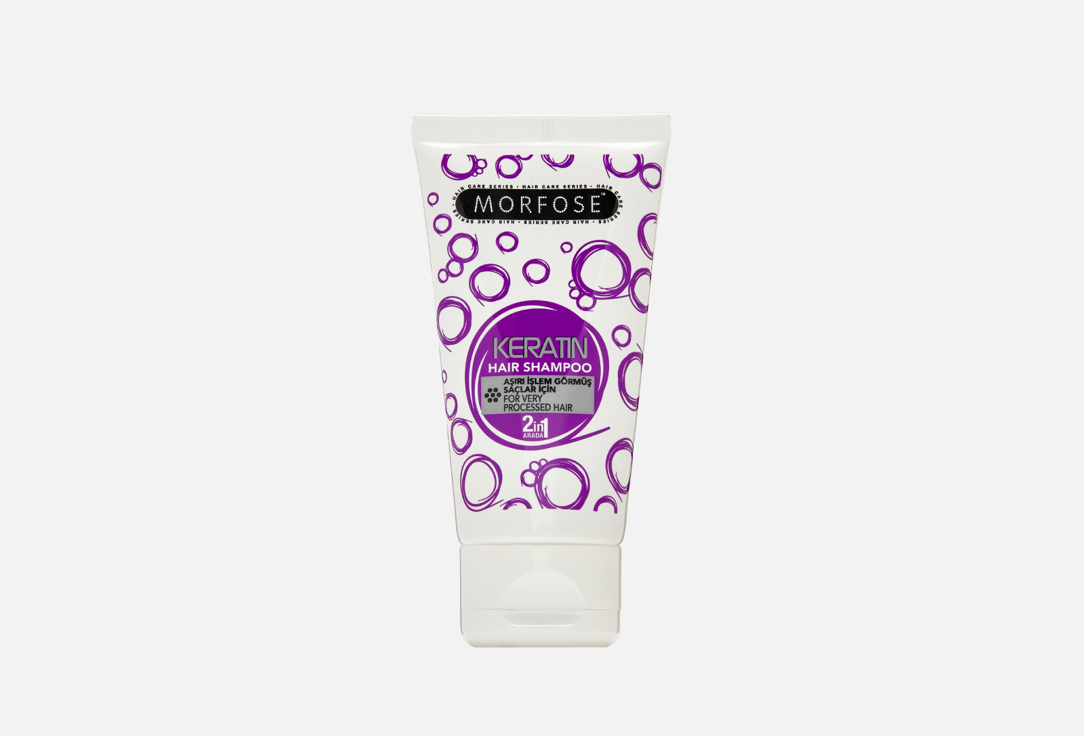 Шампунь для поврежденных волос MORFOSE KERATIN HAIR SHAMPOO 50 мл