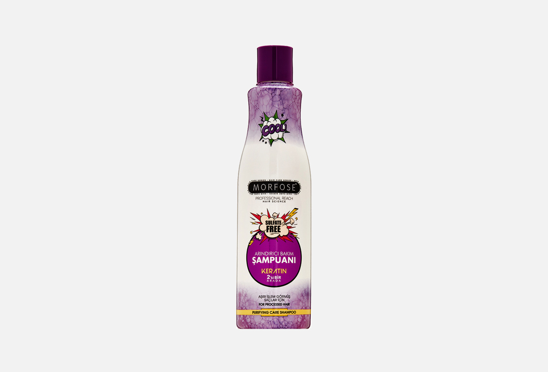 Шампунь с кератином MORFOSE KERATIN HAIR SHAMPOO 500 мл сухой шампунь для волос с кератином seliar keratin dry shampoo 200мл