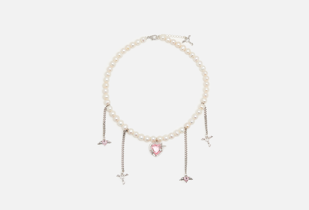 Колье-чокер Detali na Sheyu Pearl necklace pink-out 