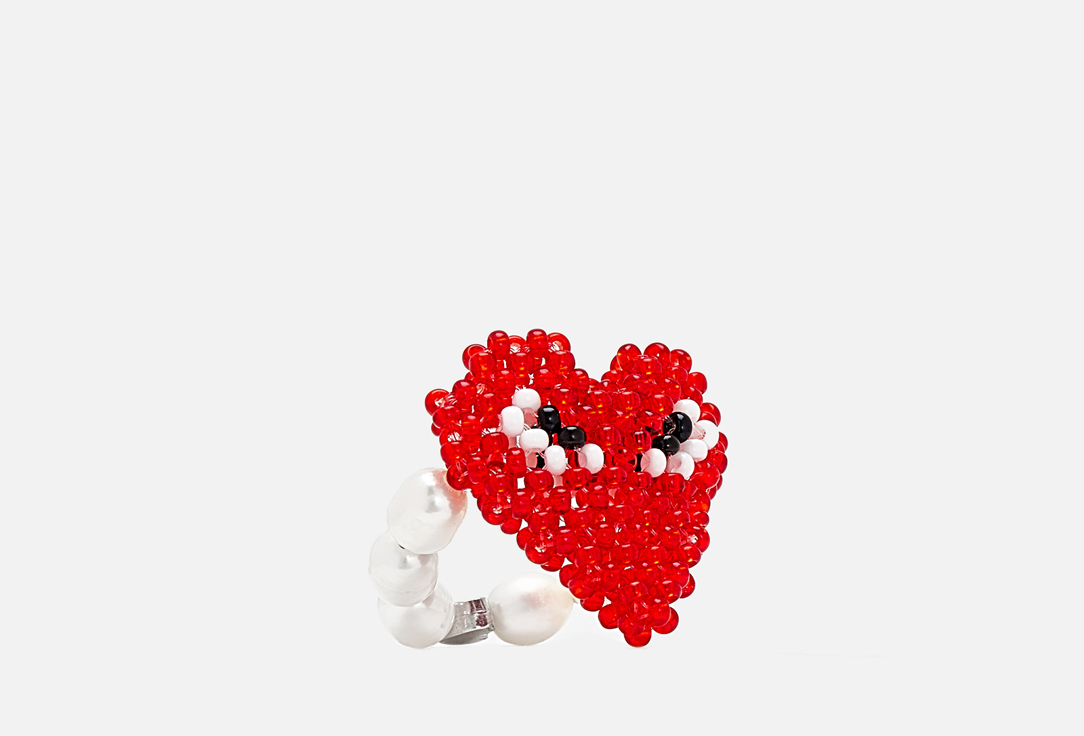 Кольцо DETALI NA SHEYU Ring red heart 16 мл серьги конго detali na sheyu earrings black heart 2 шт