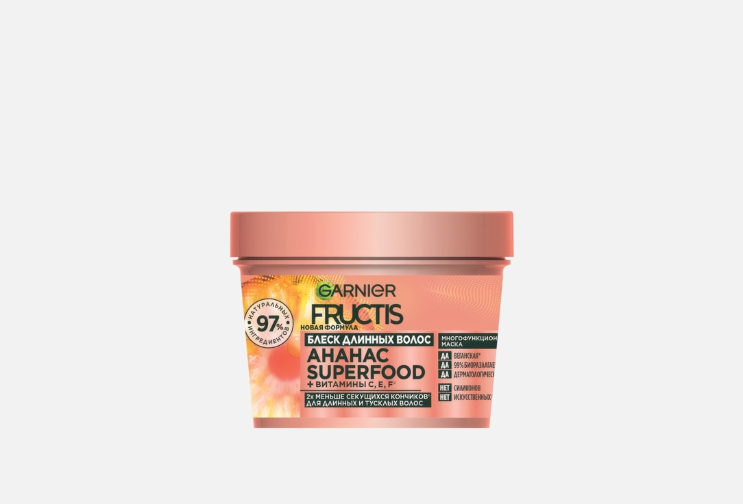

Маска 3в1 для длинных волос FRUCTIS, Superfood Ананас 390 мл