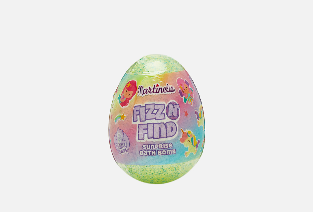 Бомбочка для ванны с сюрпризом MARTINELIA EGG BATH BOMB GREEN  1 шт