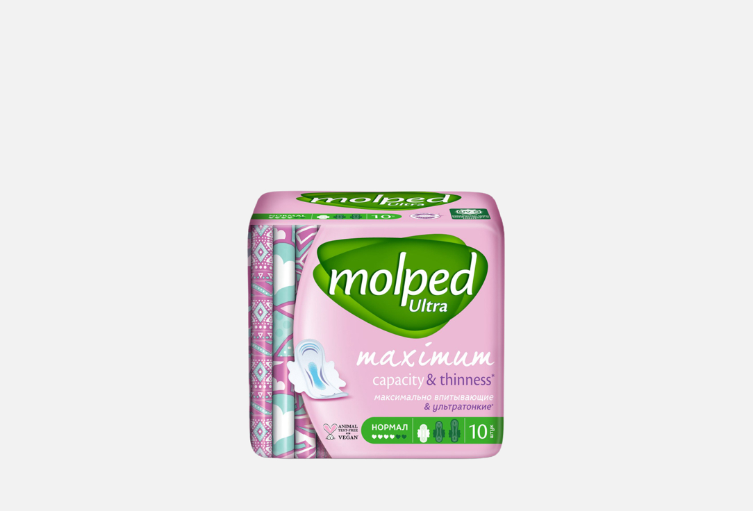 Прокладки MOLPED Normal ultra 10 шт прокладки гигиенические molped ultra normal 10 шт