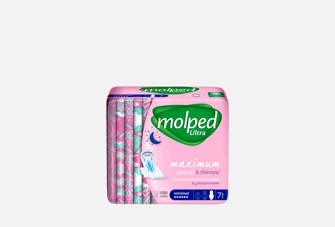 Изображение товара Прокладки Molped ночные ультра для женщин настоящая защита и комфорт