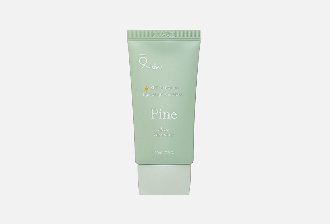 Солнцезащитный крем для лица SPF 50+ PA++++ 9 WISHES Pine Treatment Sunscreen 50 мл re pa накладка transparent для nokia 9 с принтом розовый куст