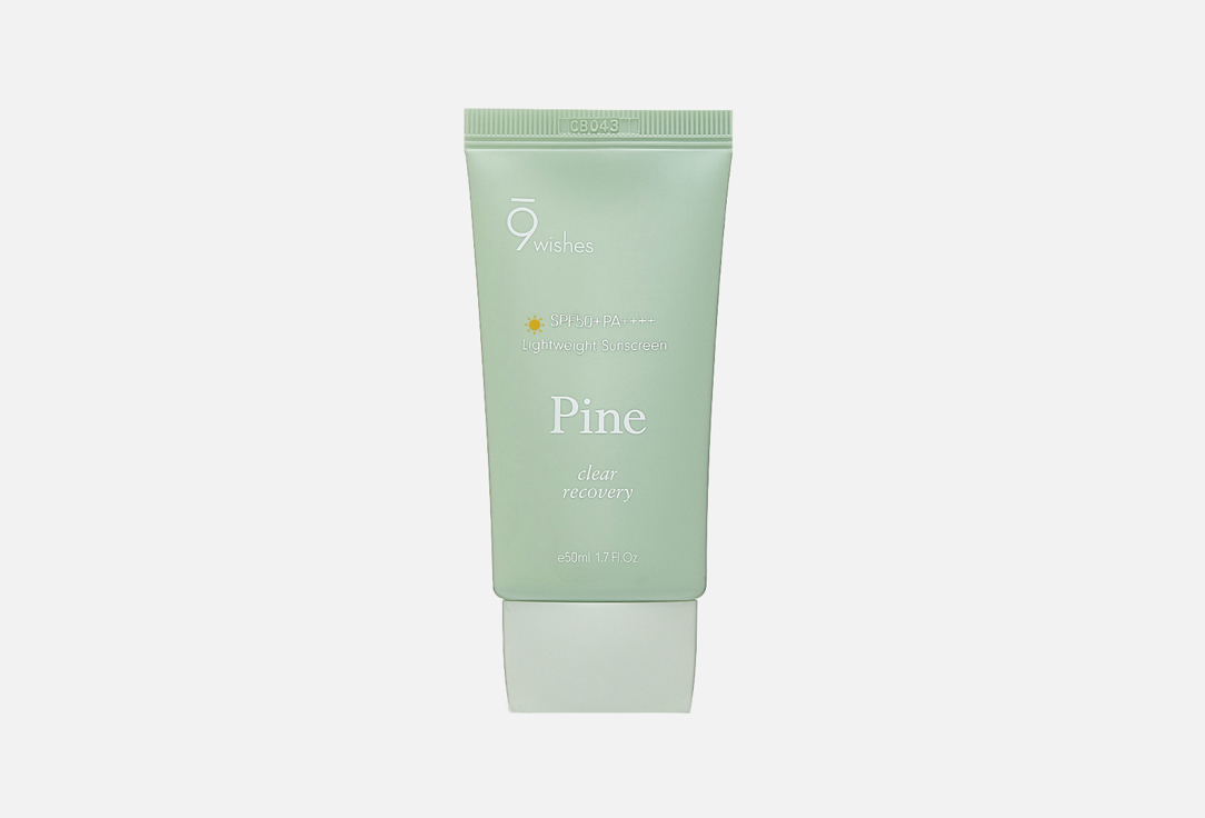 цена Солнцезащитный крем для лица SPF 50+ PA++++ 9 WISHES Pine Treatment Sunscreen 50 мл