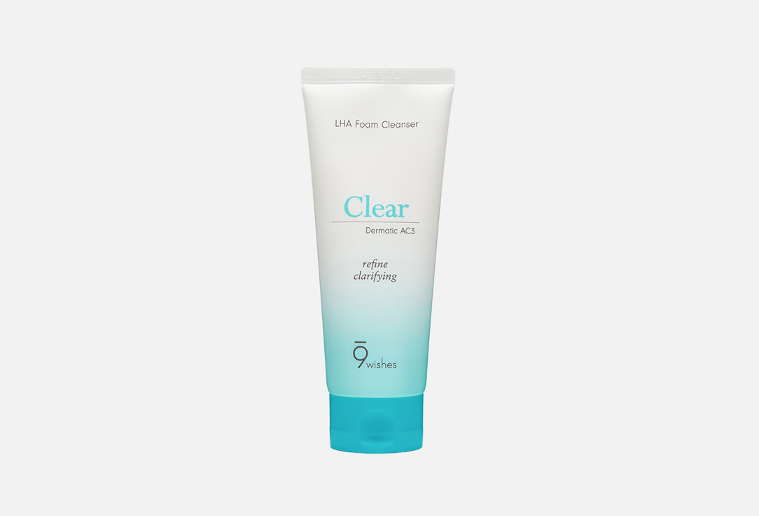 Пенка для очищения лица с LHA-кислотой 9 wishes Dermatic Clear Foam Cleanser 