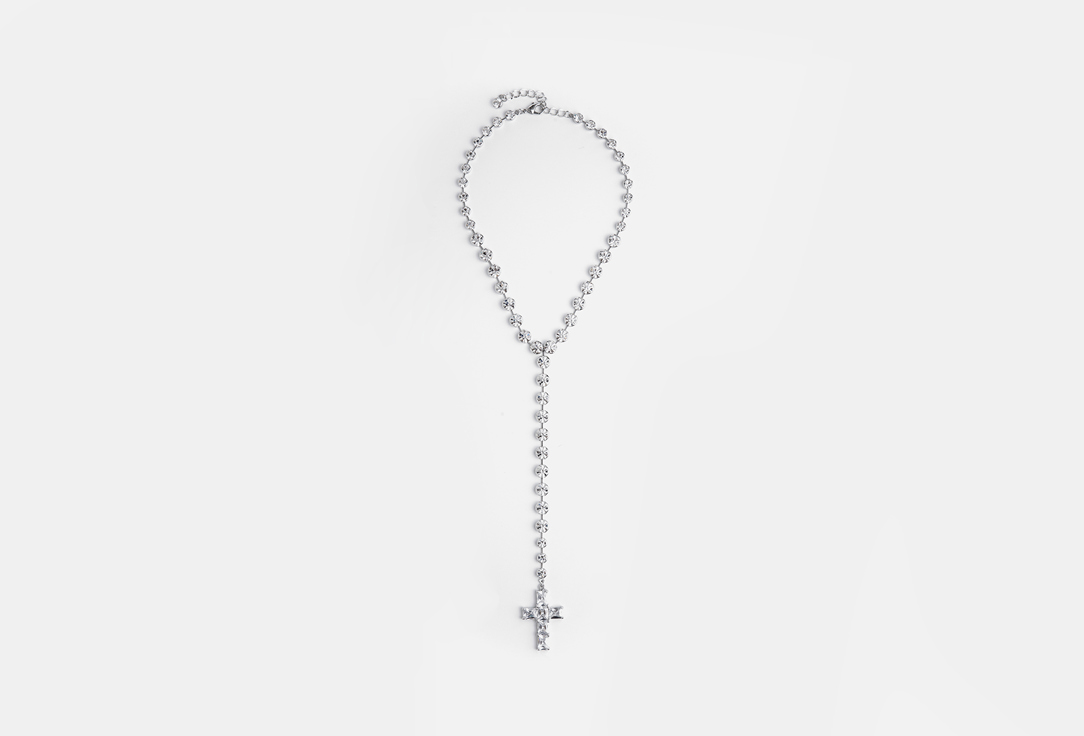 Галстук с крестом Attribute Shop Silver Cross Crystal Tie 