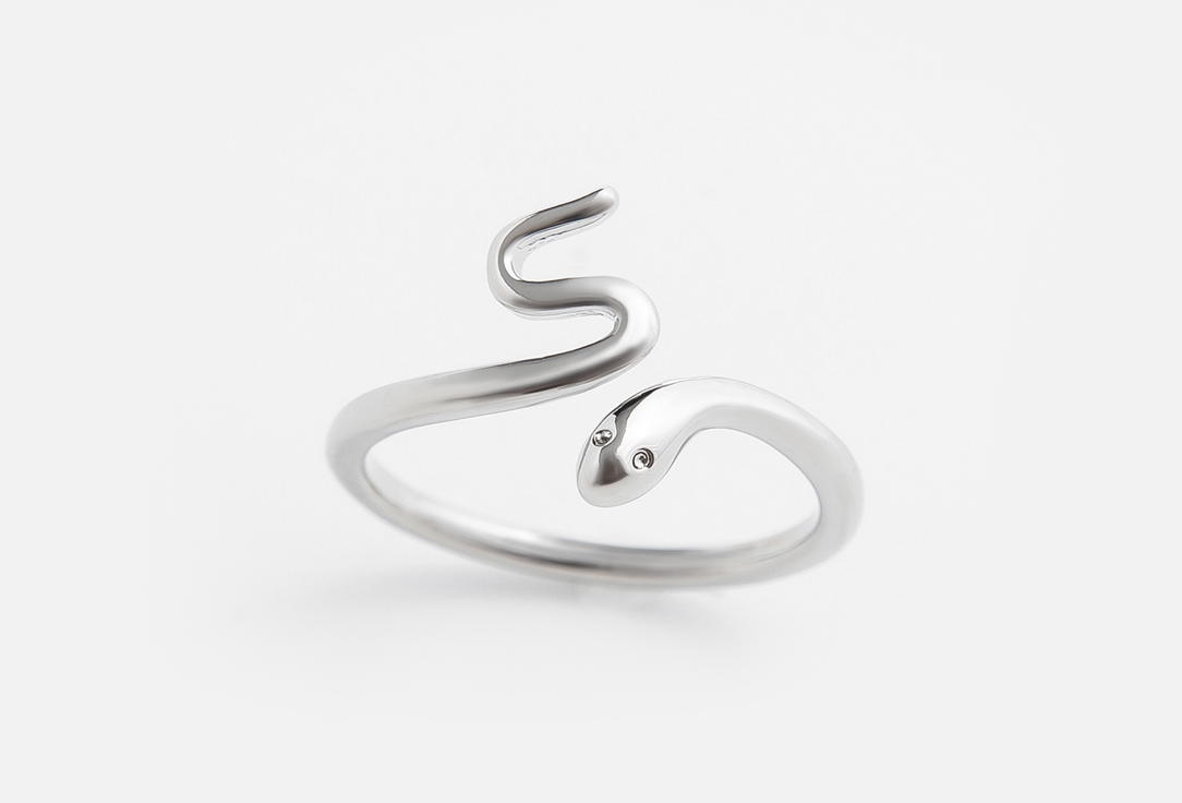 кольцо attribute shop грани серебристое 1 шт Кольцо на фалангу ATTRIBUTE SHOP Silver Ring Snake 1 шт