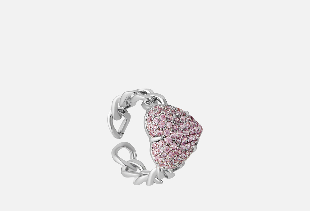 

Кольцо с розовым сердцем ATTRIBUTE SHOP, Pink heart ring 1 шт