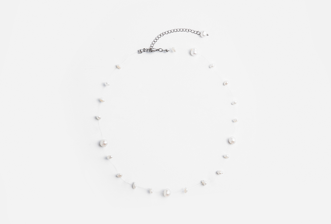 цепочка с двойной подвеской attribute shop circles 1 шт Невесомая леска с жемчугом ATTRIBUTE SHOP Necklace pearl 1 шт