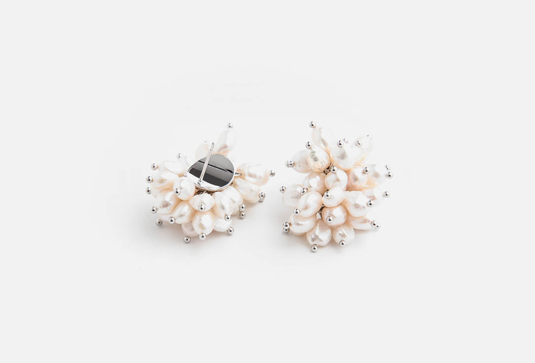 Серьги ATTRIBUTE SHOP Silver pearl earrings 2 шт janashia серебристые серьги bella изогнутой офрмы со вставками из цветных фианитав