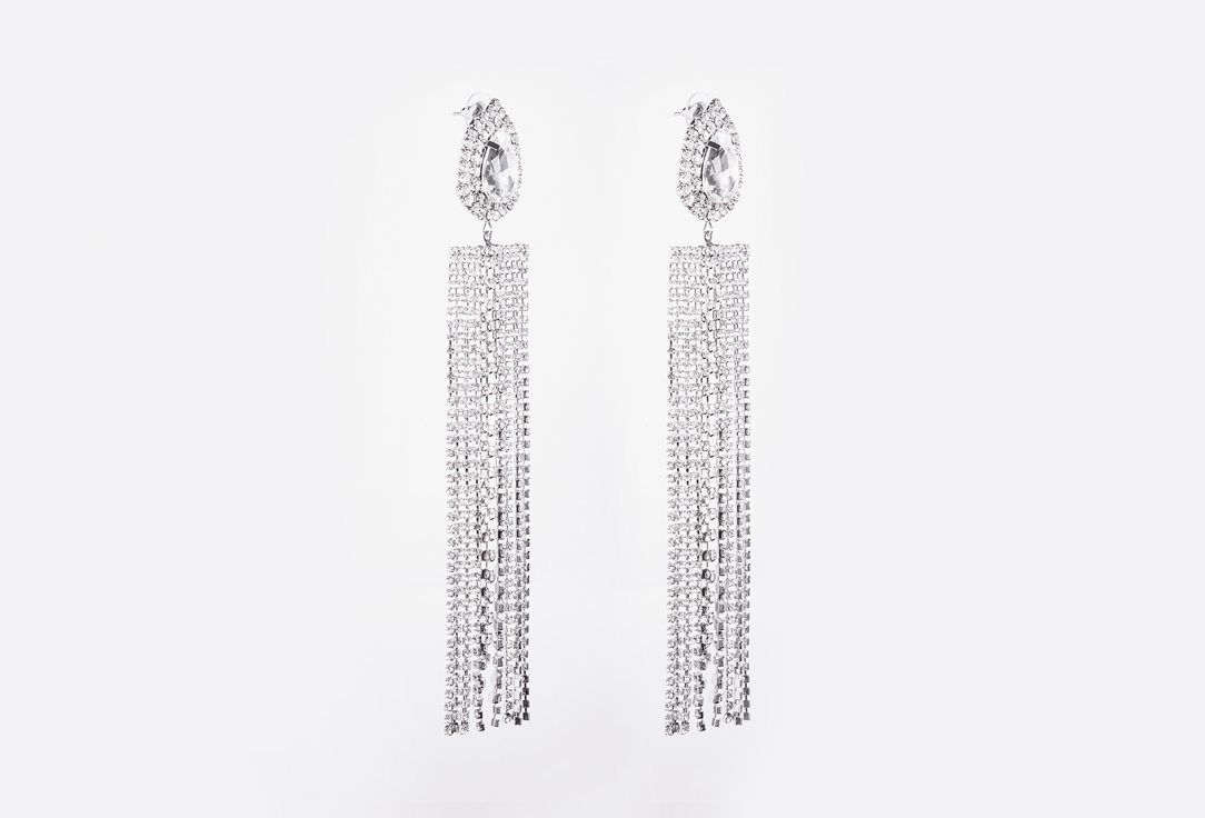 Серьги Кристалл с обвесом ATTRIBUTE SHOP Earrings Crystal 2 шт серьги attribute shop silver pearl earrings 2 шт
