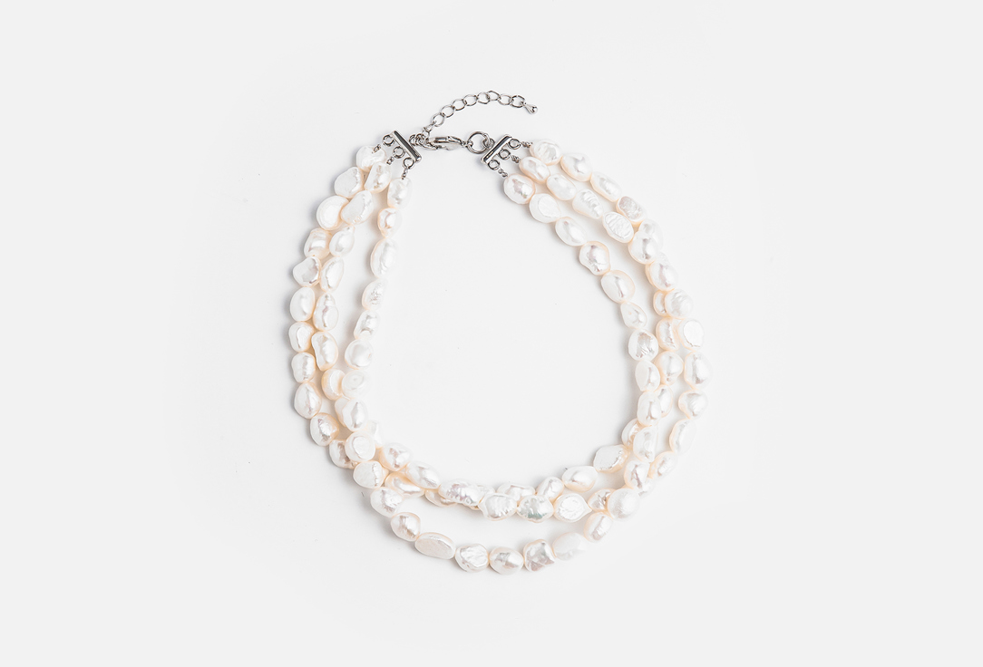 невесомая леска с жемчугом attribute shop necklace pearl 1 шт Чокер тройной ATTRIBUTE SHOP Natural pearl 1 шт