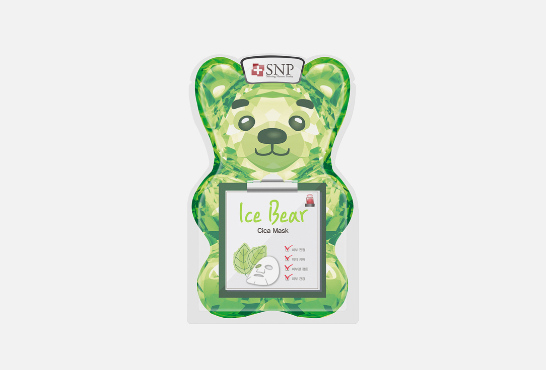 Тканевая маска для лица SNP Ice Bear Cica 1 шт тканевая маска для лица snp jade soothing 1 шт