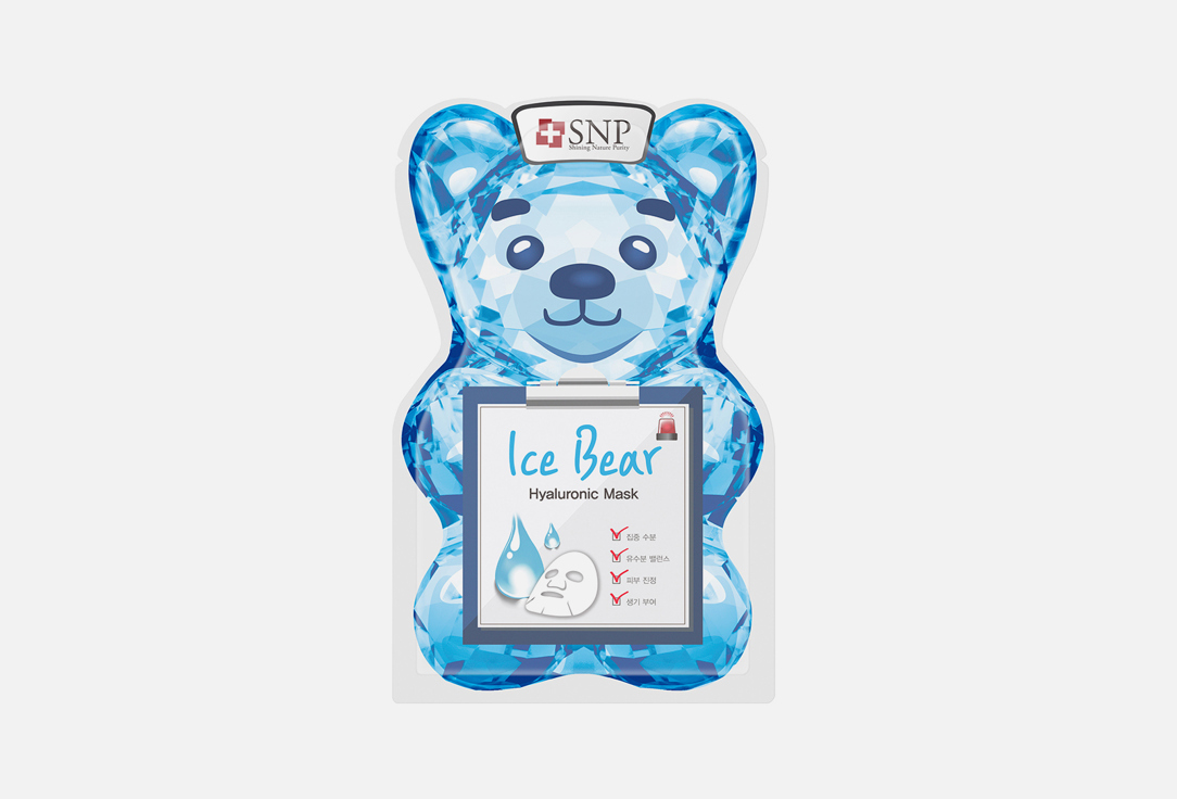 Тканевая маска для лица SNP Ice Bear Hyaluronic 1 шт