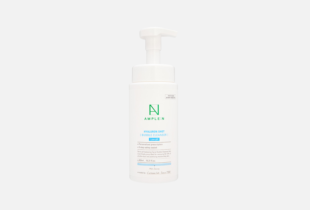 

ГИАЛУРОНОВАЯ ПЕНКА ДЛЯ УМЫВАНИЯ AMPLE:N, Hyaluron Shot Bubble Cleanser 450 мл