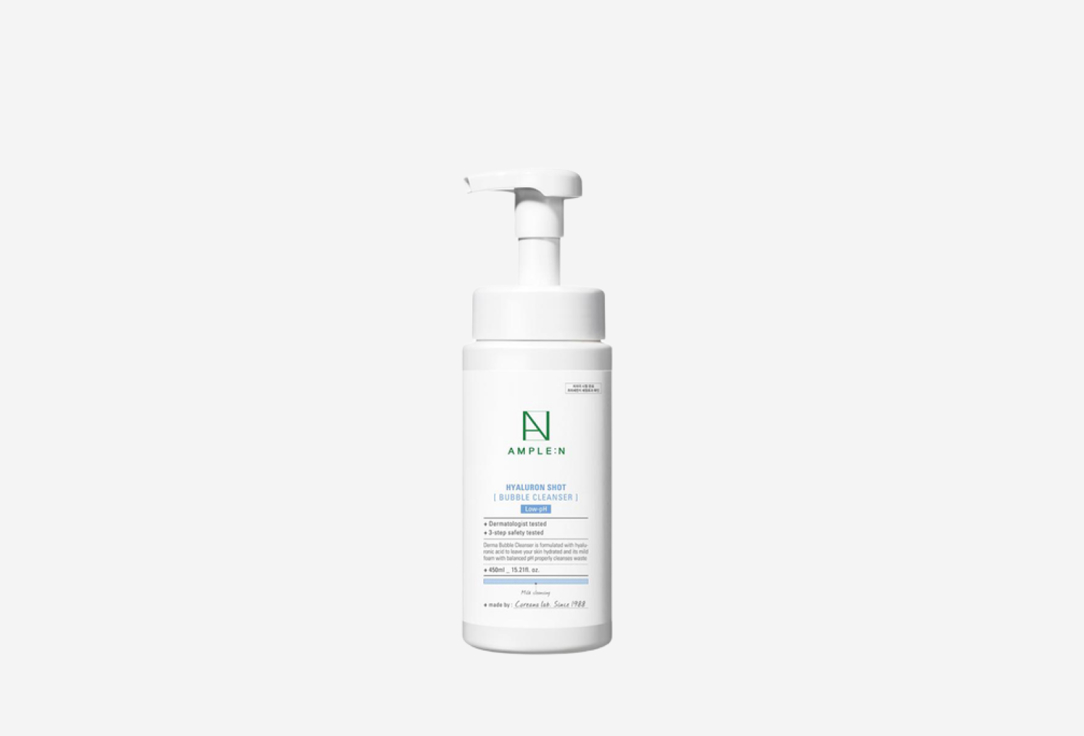 

ГИАЛУРОНОВАЯ ПЕНКА ДЛЯ УМЫВАНИЯ AMPLE:N, Hyaluron Shot Bubble Cleanser 450 мл