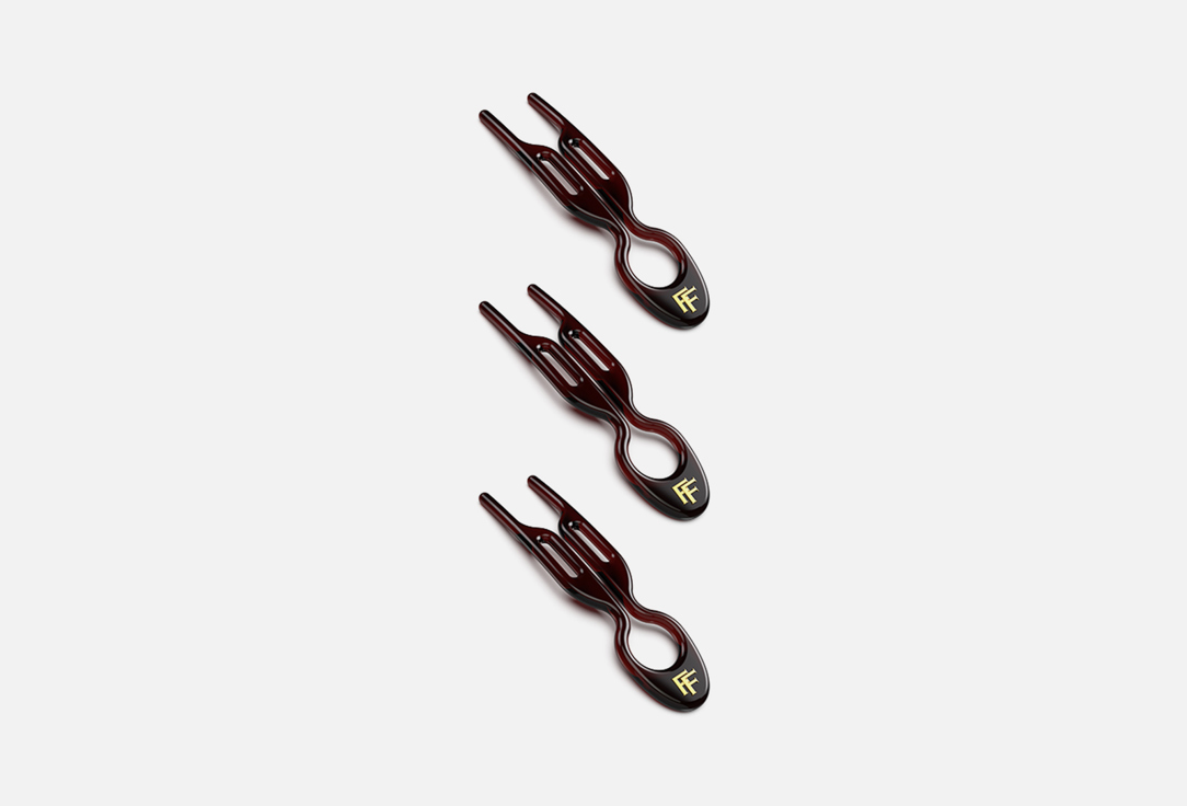 Набор заколок NO1 HAIRPIN FIONA FRANCHIMON Коричневый 3 шт hair clips accessories exquisite hairpin party hair accessories solid color hairpin fashion hairpin ladies hairpin