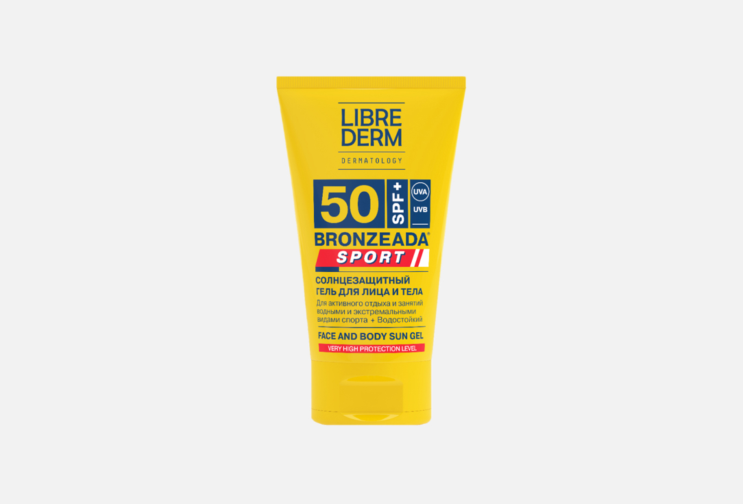Солнцезащитный гель для лица и тела SPF 50 LIBREDERM Bronzeada sport 