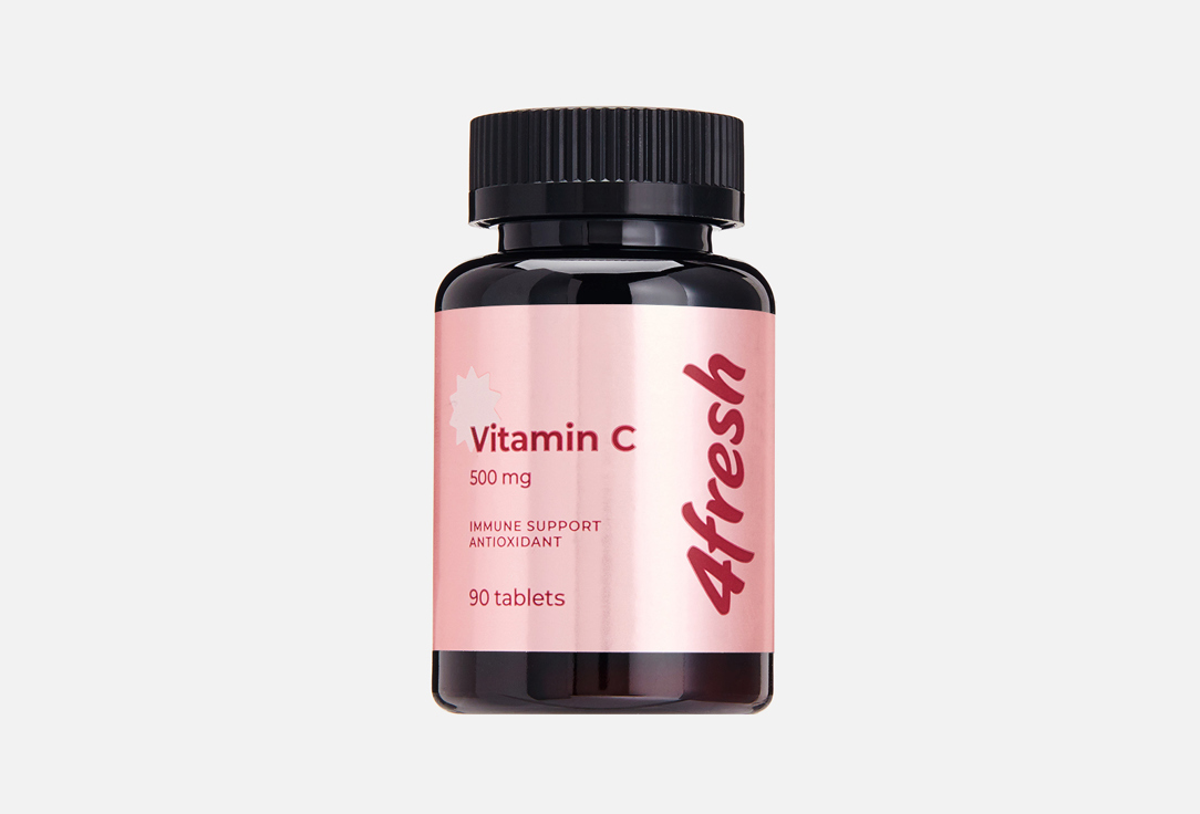 Витамин С 4FRESH HEALTH 500 мг в таблетках 90 шт sunshine vitamin c 1000 mg orange flv efferv 20tabs