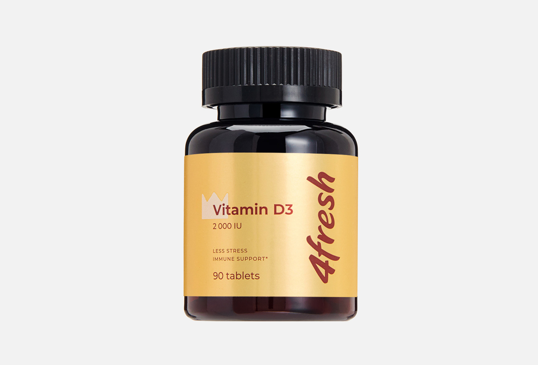 Витамин D3 4FRESH HEALTH 2000 МЕ в таблетках 90 шт бад plantago vitamin d3 2000 me 60 шт