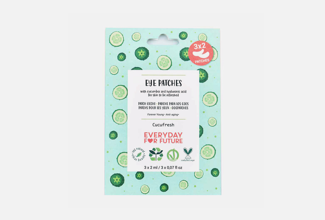 

Патчи для зоны вокруг глаз EVERYDAY FOR FUTURE, Огурец 6 шт