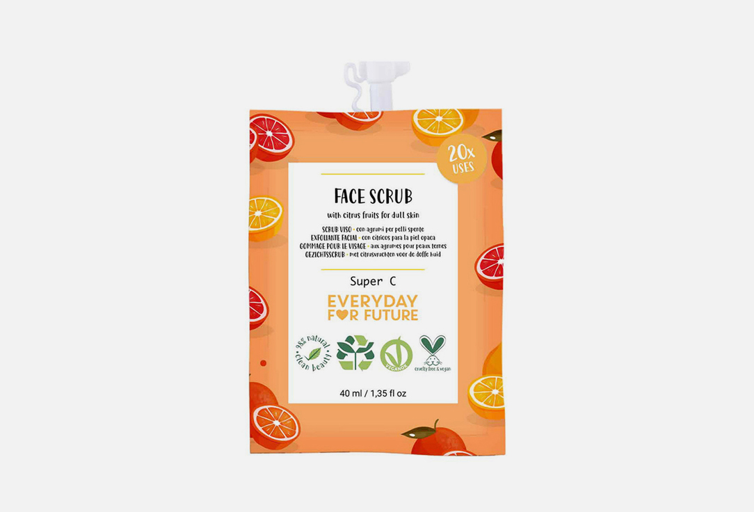 Изображение товара Скраб для сияния кожи лица EVERYDAY FOR FUTURE Цитрус и гиалуроновая кислота 40 мл