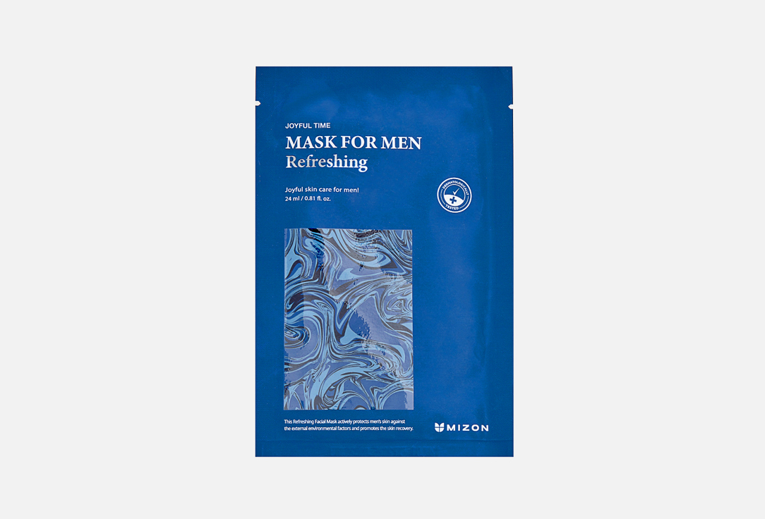 Мужская тканевая маска для лица Mizon JOYFUL TIME MASK FOR MEN REFRESHING 