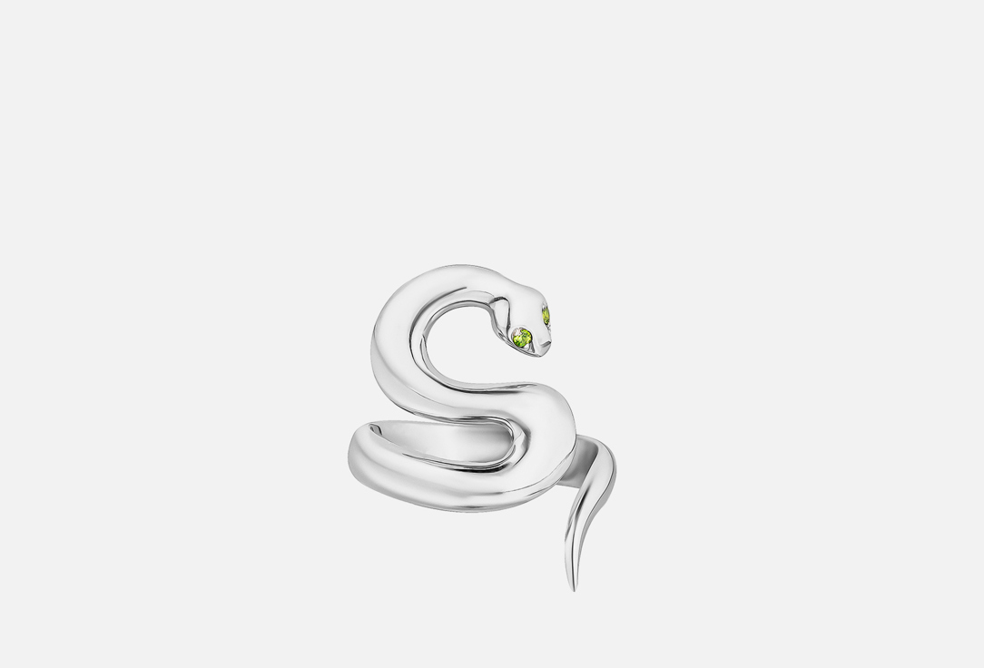 Кольцо серебряное MOONKA Полоз с демантоидом 1 шт moonka чокер цепь из серебра с позолоченной подвеской полозом с демантоидом