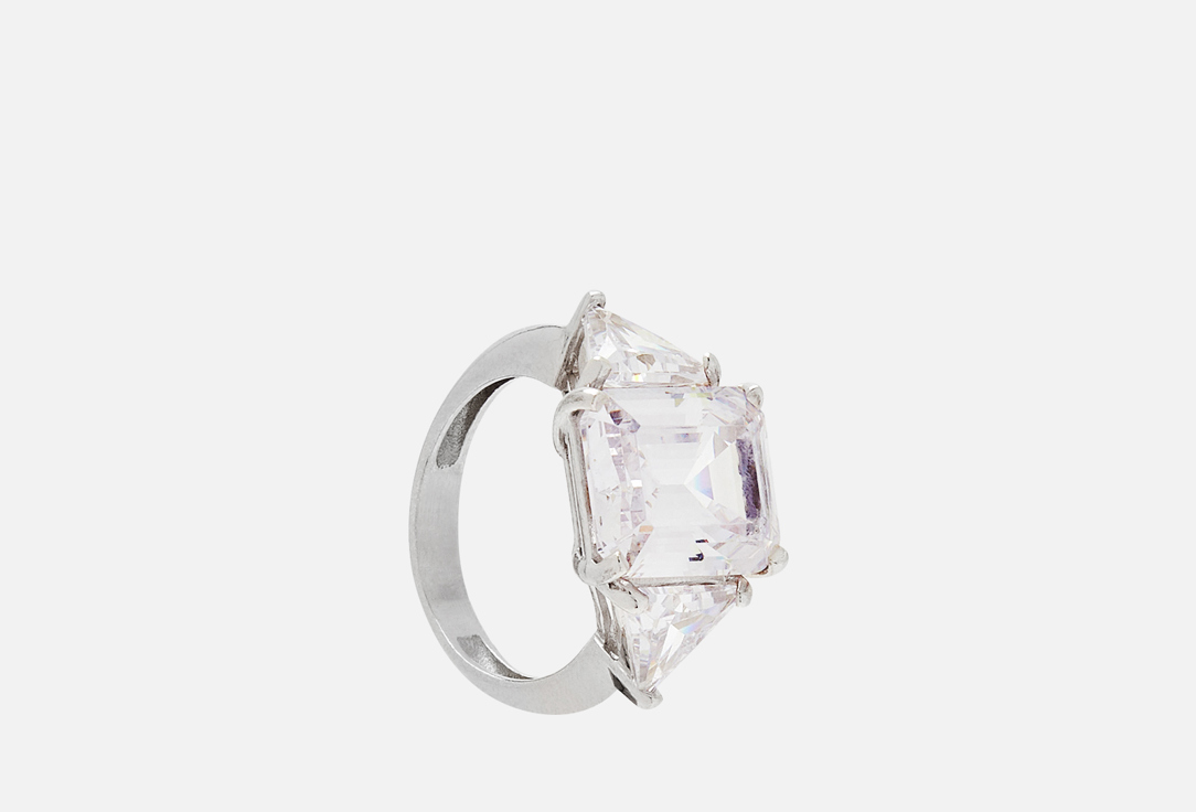 Кольцо серебряное TOSYA Diamond 17 мл серебряное кольцо с натуральным апатитом коллекция муза покрытие палладий размер 17