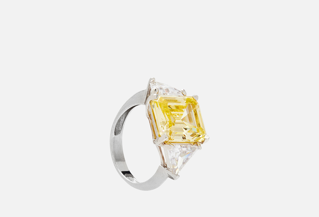 Кольцо серебряное TOSYA Diamond 17 мл серебряное кольцо с натуральным апатитом коллекция муза покрытие палладий размер 17
