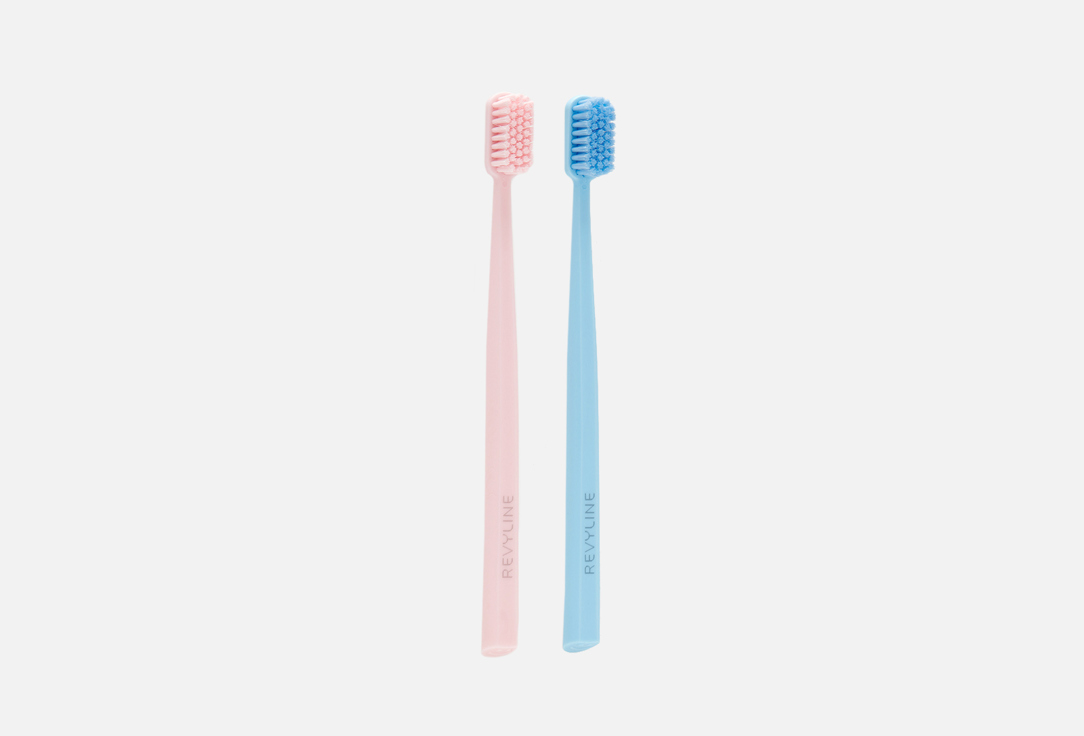 autech набор щёток насадок Набор зубных щеток REVYLINE SM6000 Duo Розовая+Голубая 2 шт