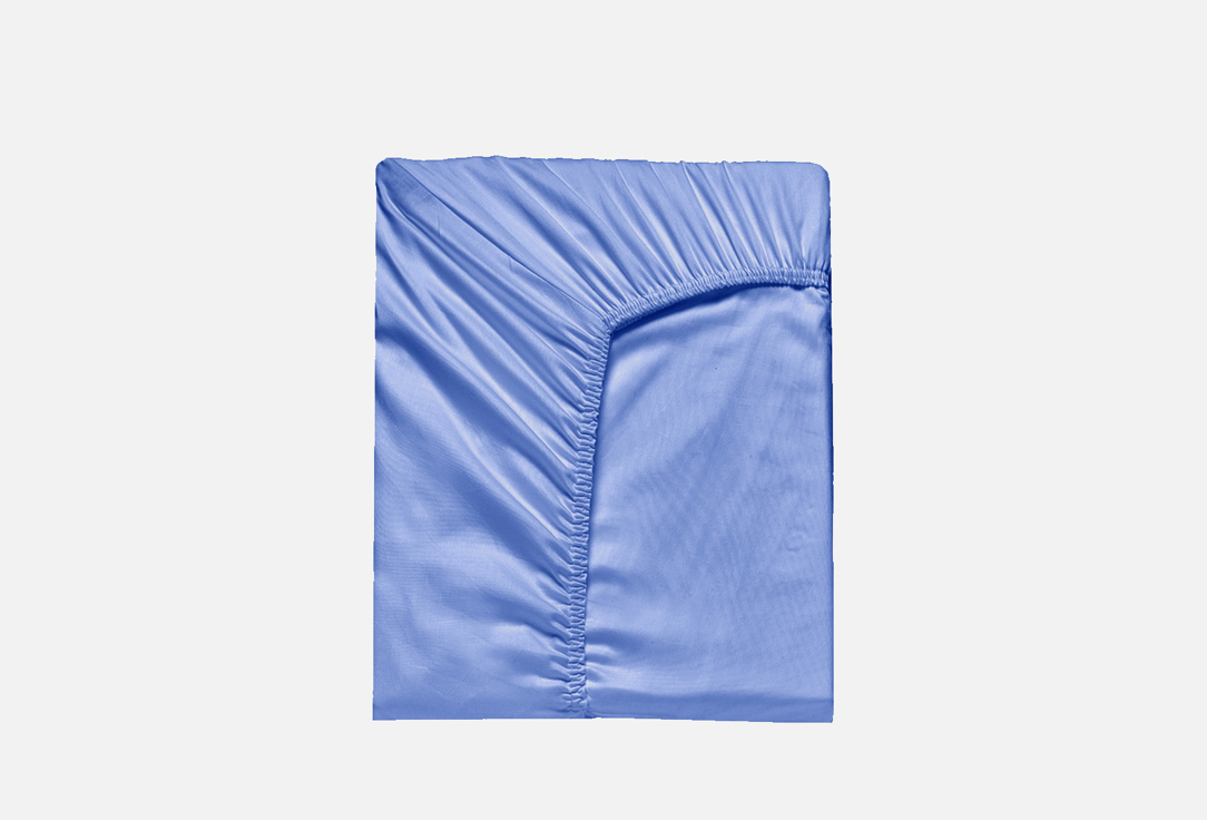 Изображение товара Простыня на резинке MORФEUS Indigo Blue, голубая, полутораспальная