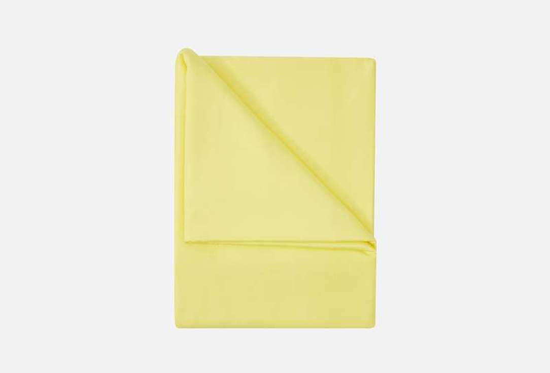 Простыня на резинке MORФEUS Pastel Yellow, желтая, полутораспальная