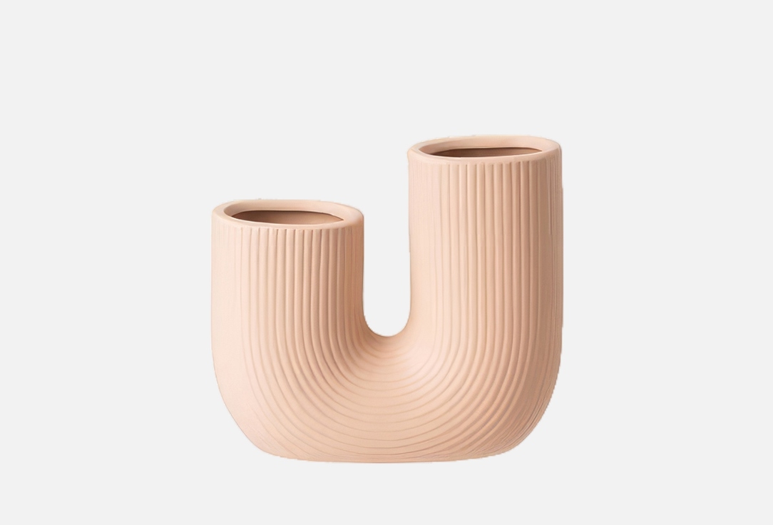 

Ваза РЕСТПРОЕКТ, Бежевый, Два рожка, бежевая 1 шт