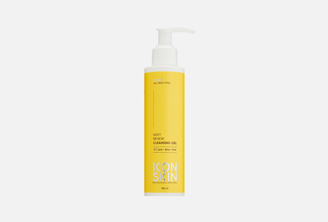 Гель для умывания лица с кислотами ICON SKIN Soft renew 150 мл icon skin гель для умывания icon skin очищающий для комбинированной и жирной кожи 150 мл