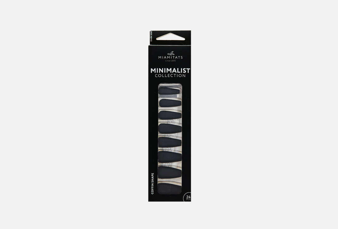 2021 minimalist men Набор накладных ногтей с клеевыми стикерами MIAMITATS MINIMALIST Dark side 1 шт