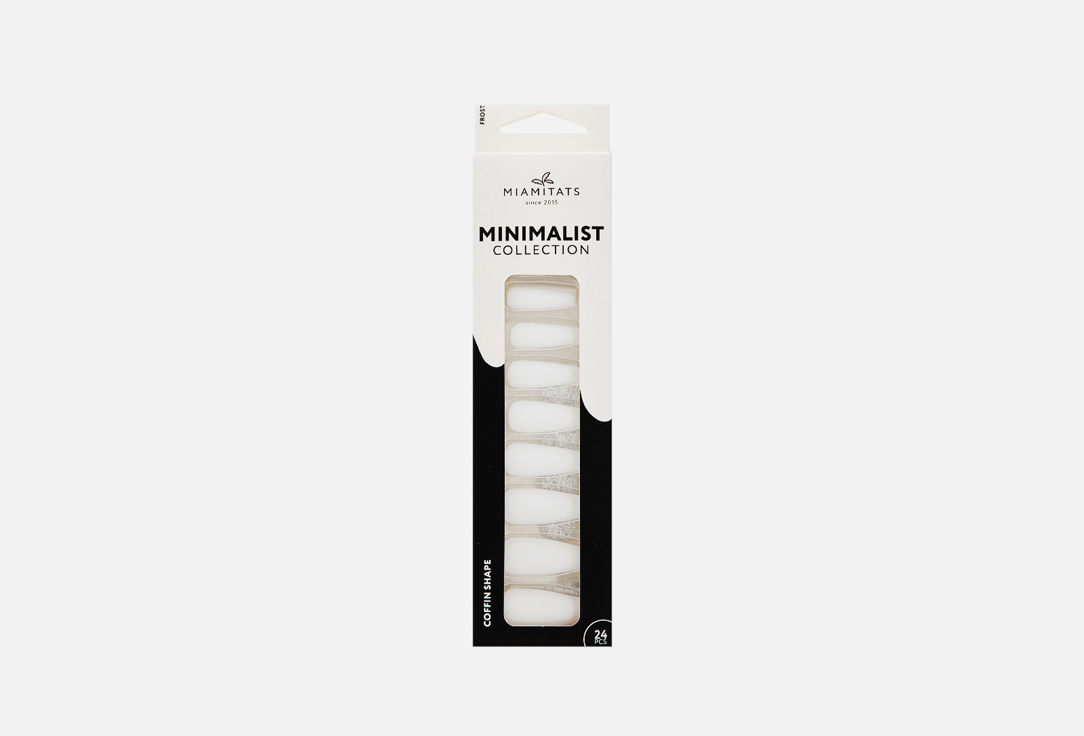 Набор накладных ногтей с клеевыми стикерами MIAMITATS MINIMALIST Frost 