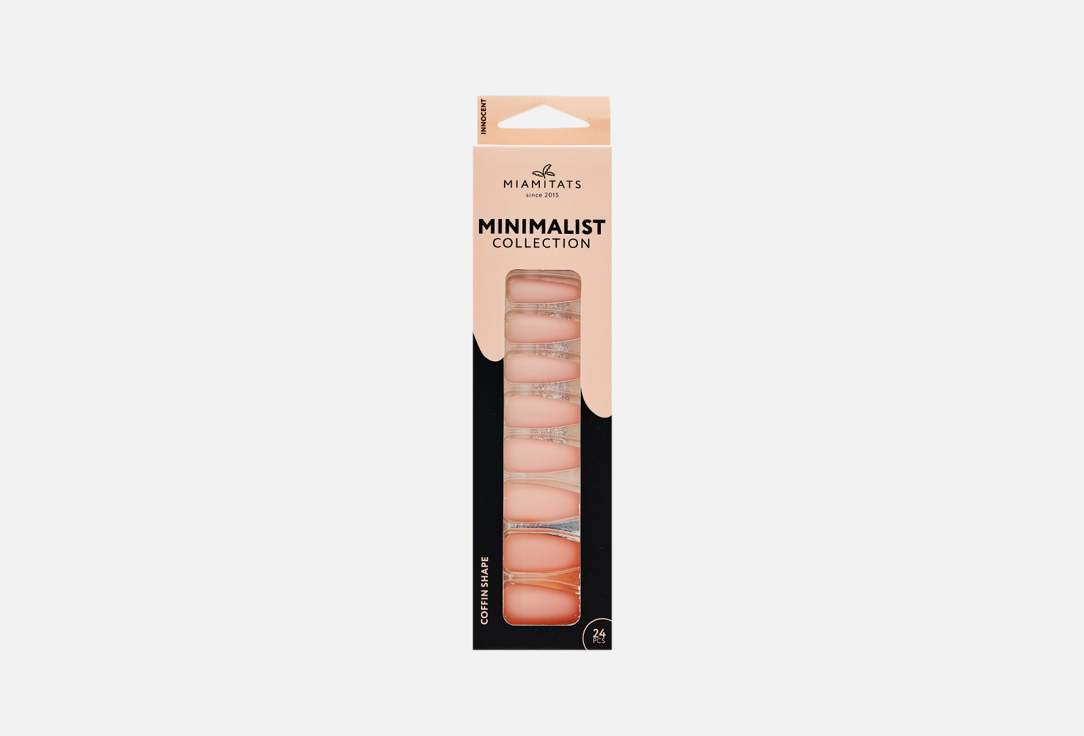 2021 minimalist men Набор накладных ногтей с клеевыми стикерами MIAMITATS MINIMALIST Innocent 1 шт