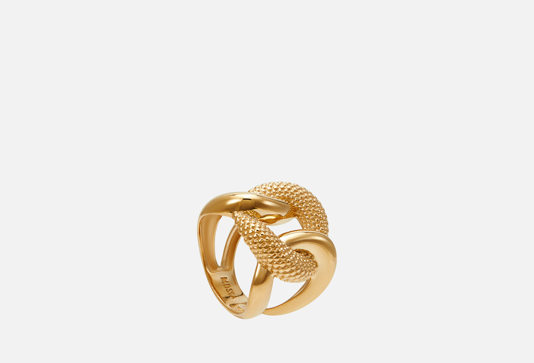 Кольцо серебряное MOSSA Kink Ring gold 17,5 мл